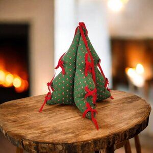Vintage Plush Christmas Tree Christmas Decoration Stuffy Decor MCM